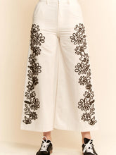 Floral Embroidered Side Pants