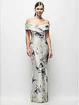 Draped Wrap Satin Maxi