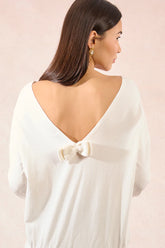 Deep V Back w/ Bow Sweater