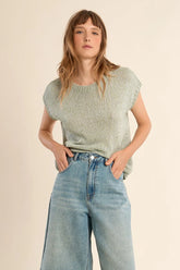 Sleeveless Knit Sweater