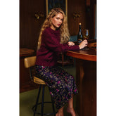 Floral Satin Pull On Maxi Skirt