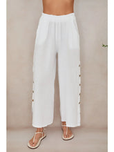 Side Button Linen Pant