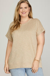 Short Sleeve Ribbed Top
