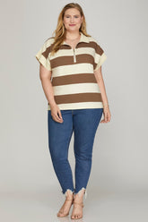 Half Zip Mock Neck Sweatshirt