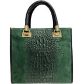 Suede and Leather Tote Bag
