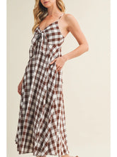 Tie Front Gingham Dress