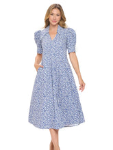 Bubble Sleeve Midi Dress