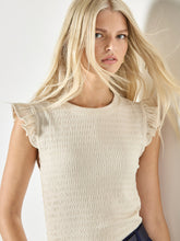Textured Ruffle Sleeve Top