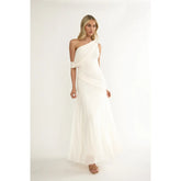 One Shoulder Wrap Maxi