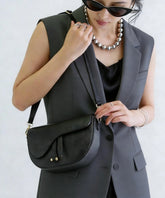 Leather Saddle Crossbody Bag