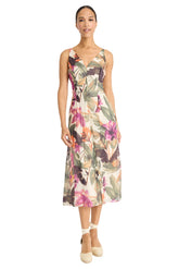 Claribel Vneck Midi Dress