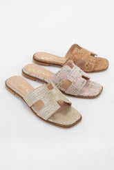 Gia Tweed Sandal