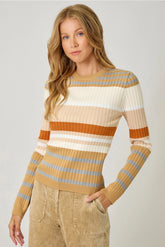 Color Block Striped Sweater