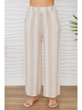 Stripe Wide Leg Linen Pant