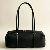 Genuine Leather Barrel Shoulder Bag