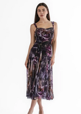 Nyssa Tea Length Dress w/ Panels