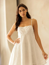 Embroidered A-Line Mini Dress