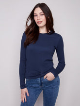 Faux Front Knot Textured Knit Top