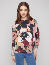 Floral Sweater Zipper Sleeves