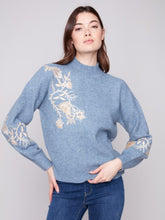 Mock Neck Sweater with Sequin Detail
