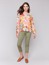 Long Sleeve Floral Vneck Top