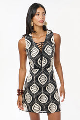 Naisha Embroidered Mini Dress