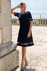 A-line Shift with Mesh Inlay