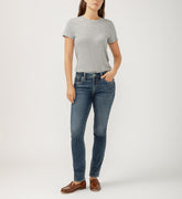 Elyse Mid Rise Straight Leg Jeans