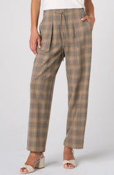 High Rise Crop Trouser W/ Drawstring