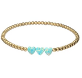 Opal Triple Heart Bracelet