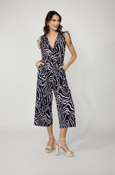 Cropped V-neck Jumpsuit