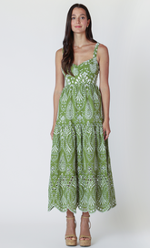 Sleeveless Embroidered Maxi Dress