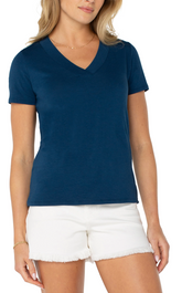 Short Sleeve Knit Tee w/ Pocket