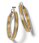 Brighton Interlok Noir Heirlom Hoop Earrings