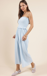 Smocked Bodice Jumpsuit