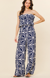 Printed Stapless Jumpsuit