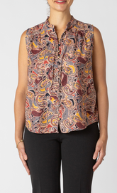 Paisley Button Down Top