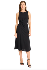 Lindsey Ruched Waist Midi Dress