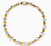 Meridian Petite Two Tone Stretch Bracelet