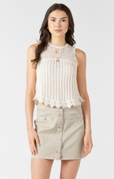 Contrast Trim Sweater Tank