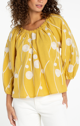 3/4 sleeve woven top