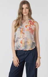 Flowy Button Front Blouse