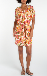 Short Sleeve Button Front Dress