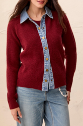 Mixed Media Sweater Jacket