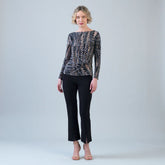 Track Stripe Top W/ Side Twist