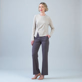 Asymmetrical Knit Stitch Overlay Sweater