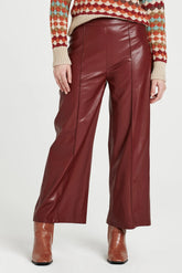 Sparkle Wide Leg Faux Leather Pant