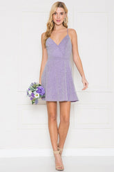 Glitter Criss Cross Back Short Dress