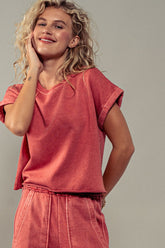 Mineral Wash Cropped Tee