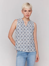 Sleeveless Printed Top Ornement
